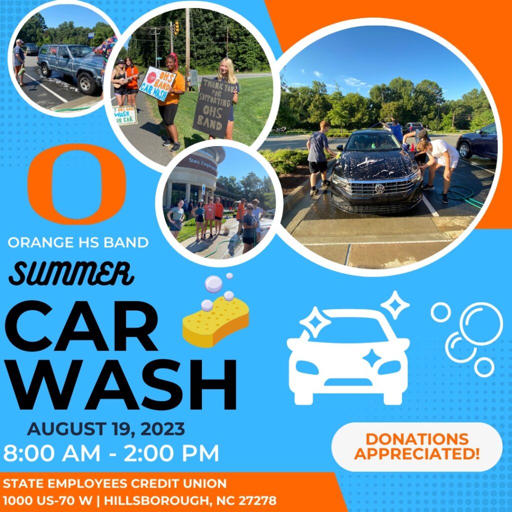 Orange High School Band Car Wash | Visit Hillsborough, NC